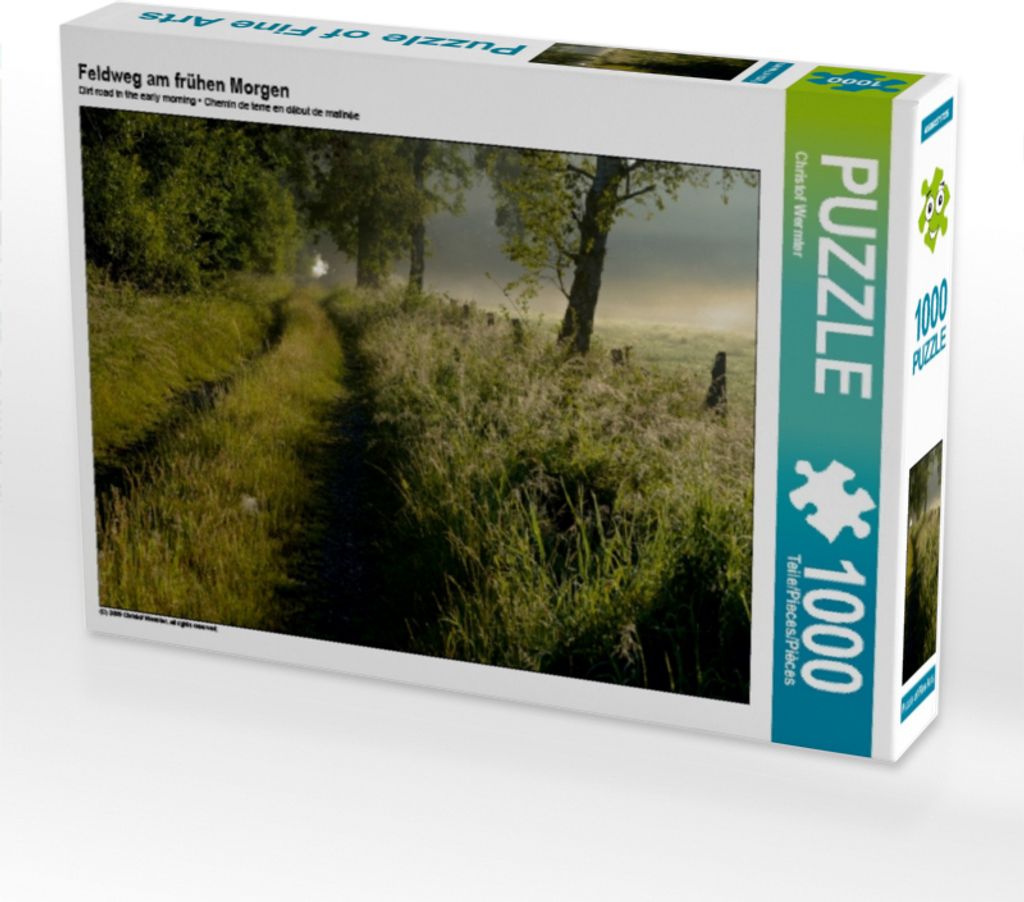 Calvendo Feldweg am frühen Morgen 1000 Teile Puzzle quer 640x480mm, Wermter Christof; 7349923