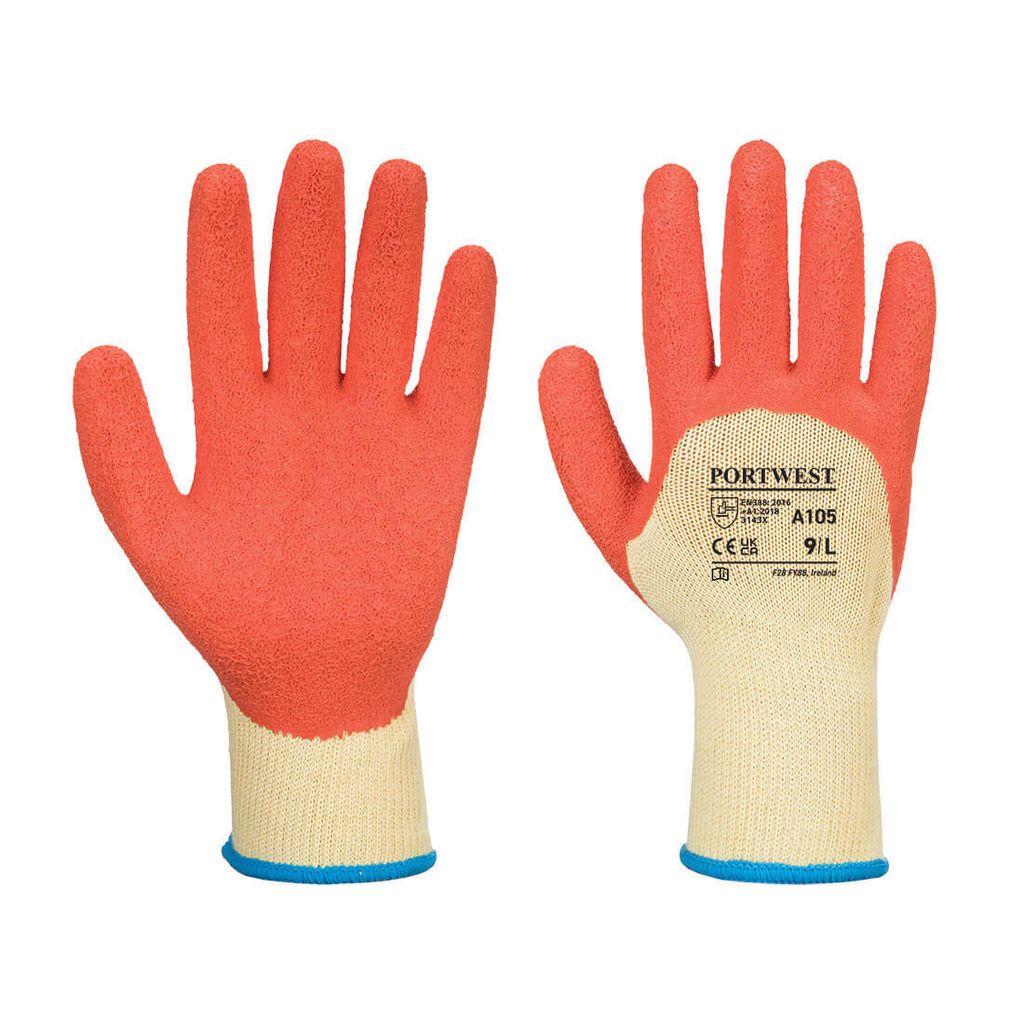 Portwest A105 Grip Xtra Latex-Handschuh Yellow/Orange Gr. XXL