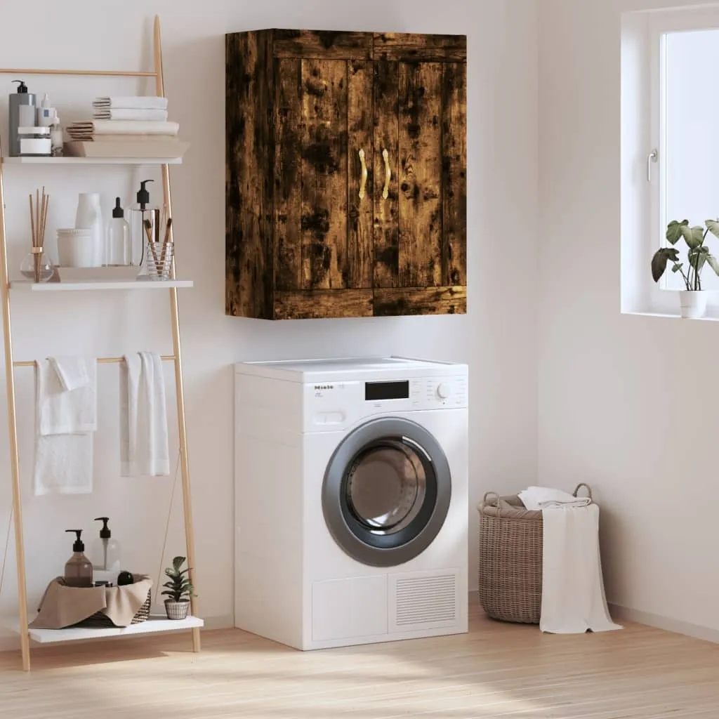 vidaXL Armadio a muro in rovere fumé 69,5x34x90 cm Materiale a base di legno
