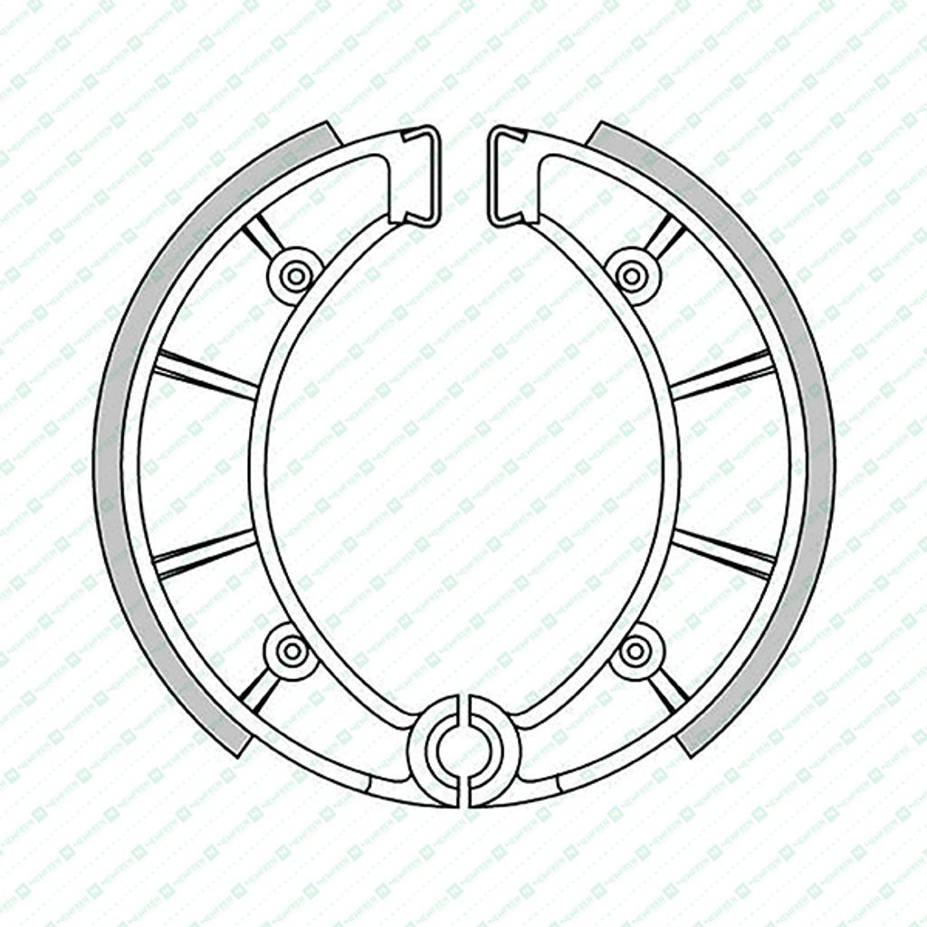 Remblokken 140x25 mm, NewFren type GF.0204, geschikt voor Productafbeelding 