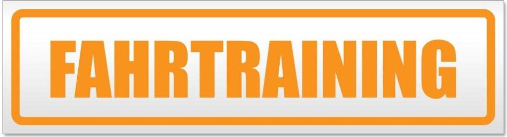 Kiwistar - Autoaufkleber - Orange - 60 x 16 cm - Fahrtraining - Hinweis Aufkleber Sticker für Auto, Kfz, Fahrrad, PKW, LKW