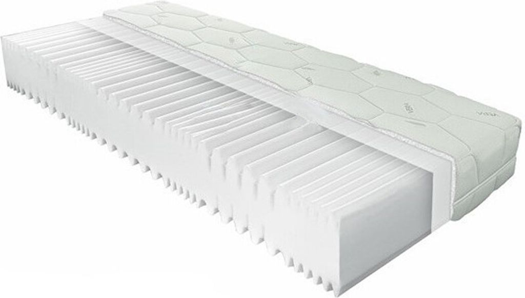 CasaDolce Matratze LUX, H3 Härte , Schaumstoffkern, 7-Zonen-Profilierung, 180x200 cm, 23 cm Stärke, Polyesterbezug