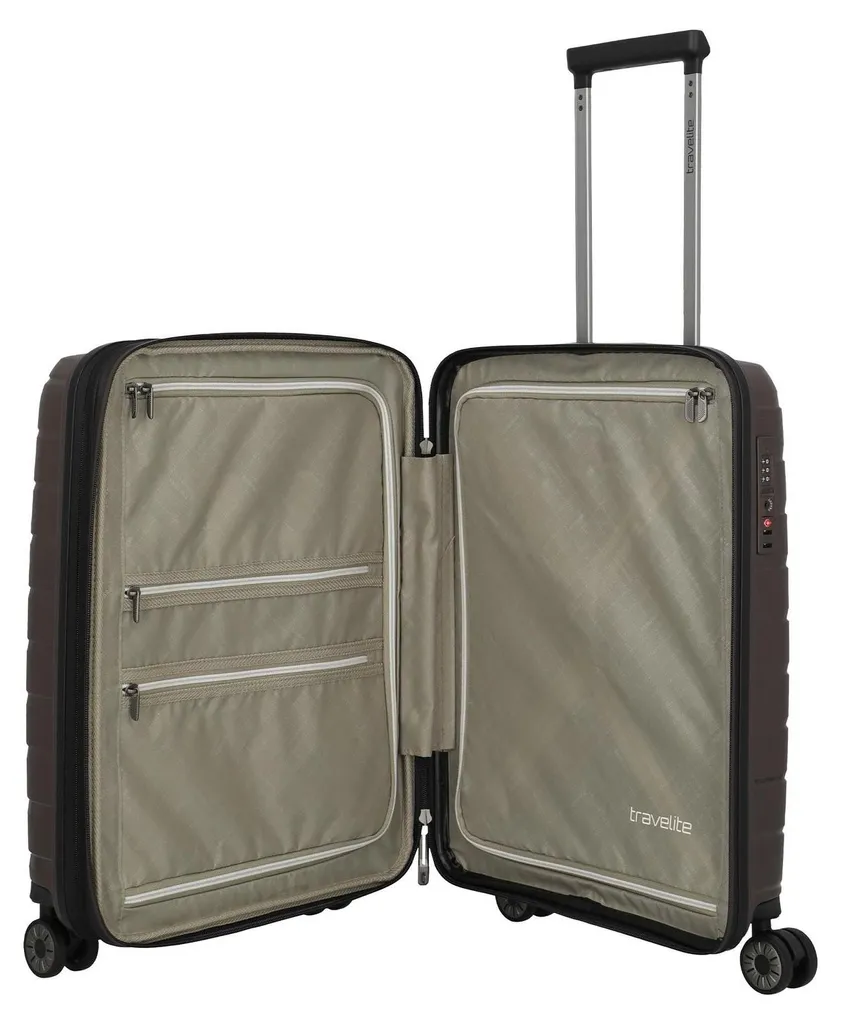 Bagage cabine rigide Travelite Air Base 55cm Café extensible
