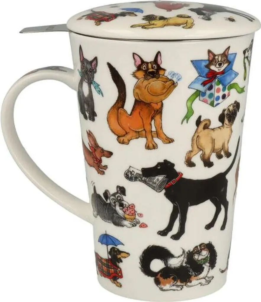 Tisanière complète Shetland Barking Mad avec infuseur inox et couvercle