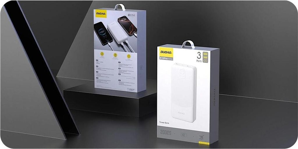 DUDAO Dudao K10Pro powerbank 20000mAh 10 Watt Hvid Produktbild 