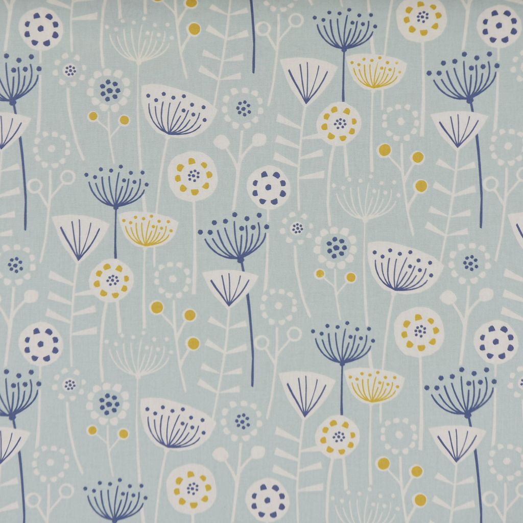 Fryett`s Englischer Dekostoff Baumwollstoff Blumen abstrakt mint 138cm