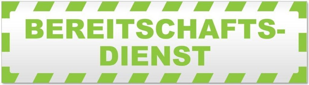Kiwistar - Autoaufkleber - Lindgrün - 60 x 16 cm - Bereitschaftsdienst gestreift - Hinweis Aufkleber Sticker für Auto, Kfz, Fahrrad, PKW, LKW