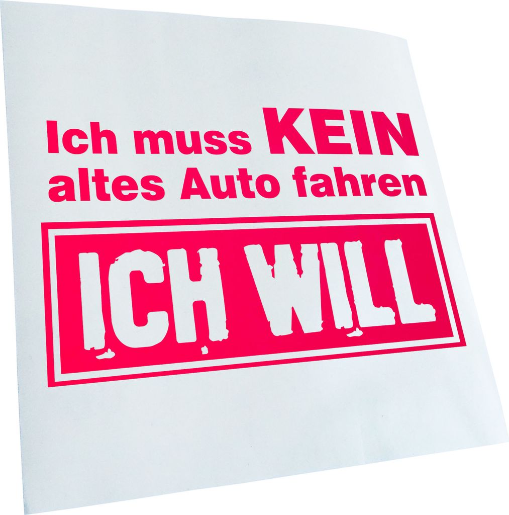 Kiwistar - Autoaufkleber - kein altes Auto...Design 2 Heckscheibenaufkleber - Aufkleber für Auto Kfz Fahrrad, LKW, Truck Mofa