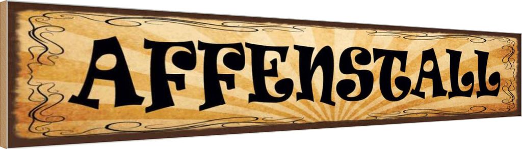 vianmo Holzschild 10x46 cm Affenstall