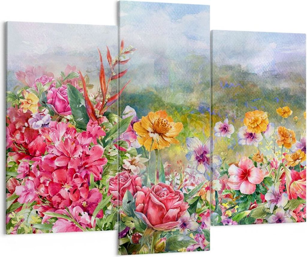 Bild auf Leinwand - Leinwandbild - blume sommer natur - 130x100cm - Wand Bild - Wanddeko - Leinwanddruck - Bilder - Kunstdruck - Wanddekoration - L...