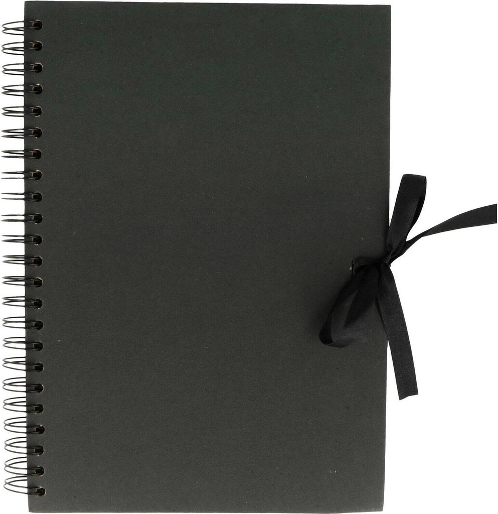 Scrapbook Album A4, Schwarz, 40 schwarze Blätter, Produktbild 