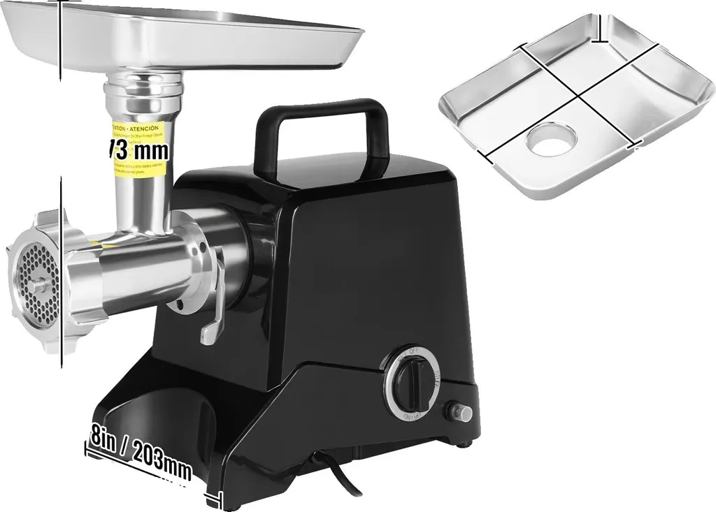 Hachoir à viande haute efficacité construction durable noir Pro-V2