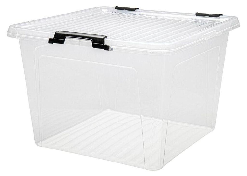 23x Scharnierbox 26L 40x40x27cm Transparent Deckel Produktbild 