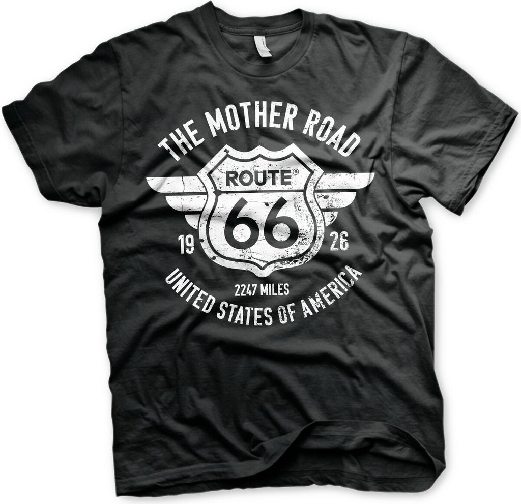 Route 66 - The Mother Road T-Shirt - X-Large - Black