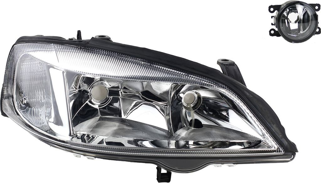 Johns, Scheinwerfer Halogen passend für Opel Astra G 02/98- 01/2005 H7 HB3 Re. + Nebel. 1216156 1216540 1216111 09117304 09199904 93175369 8200074008