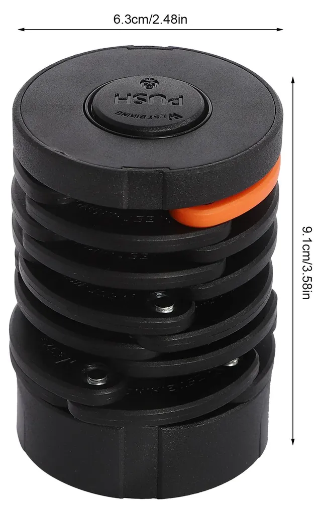 Antivol pliable pour vélo en acier inoxydable noir avec clé et code - 5