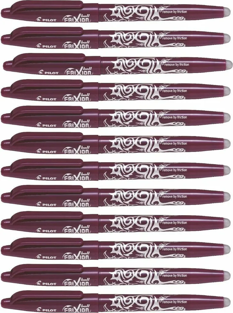 Pilot FriXion Ball BL-FR7 Rouge Roller Effaçable Pointe Moyenne Lot de 12