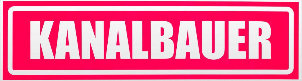 Kiwistar Kanalbauer invertiert Magnetschild Schild magnetisch - 30cm Neonpink - Magnetfolie für Auto PKW Kfz