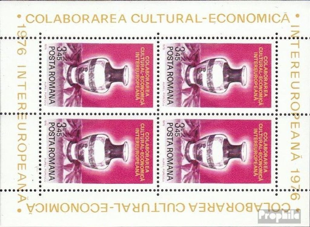 Briefmarken Rumänien 1976 Mi Block134 (kompl.Ausg.) postfrisch INTEREUROPA