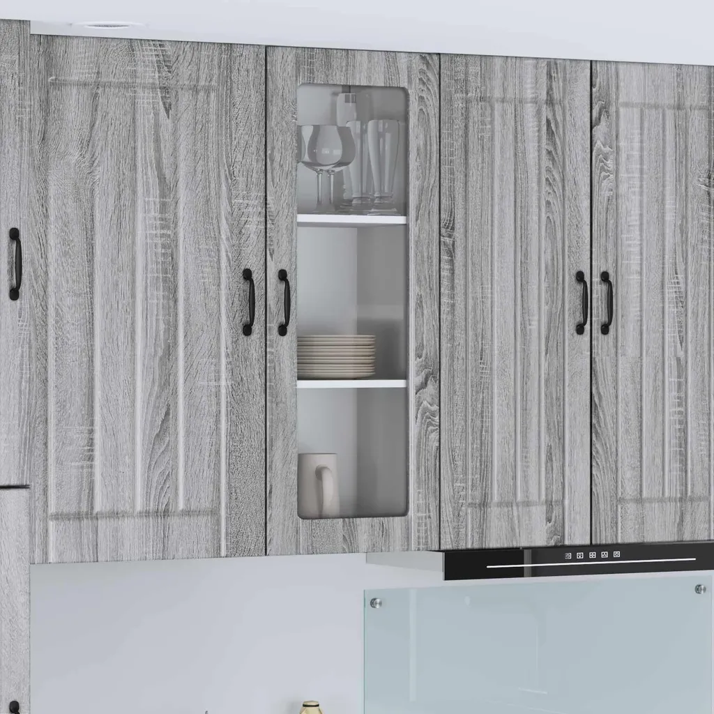 Armadio Cucina Grigio Sonoma vidaXL 40x31x100 cm | Dispensa Salvaspazio