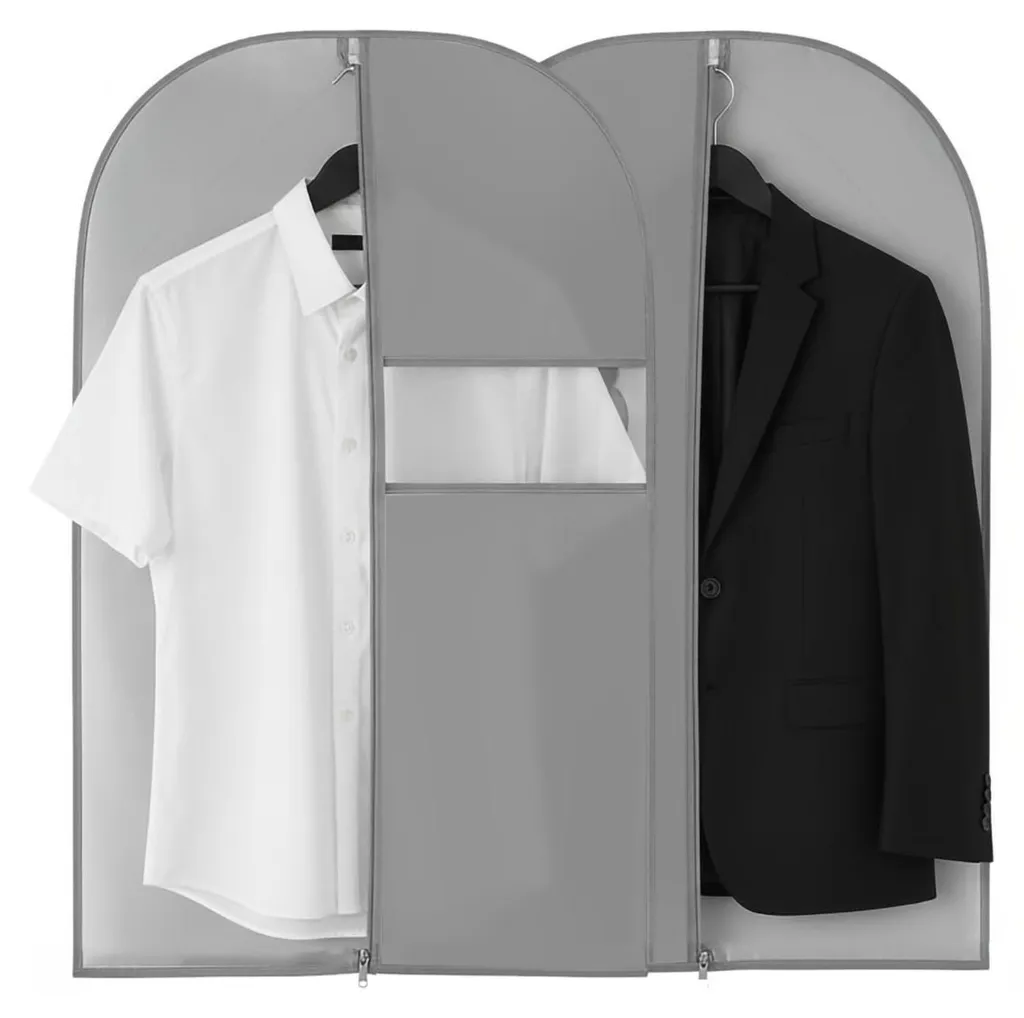Sac à vêtements à suspendre 60x110 cm lot de 2 pour costume et manteau