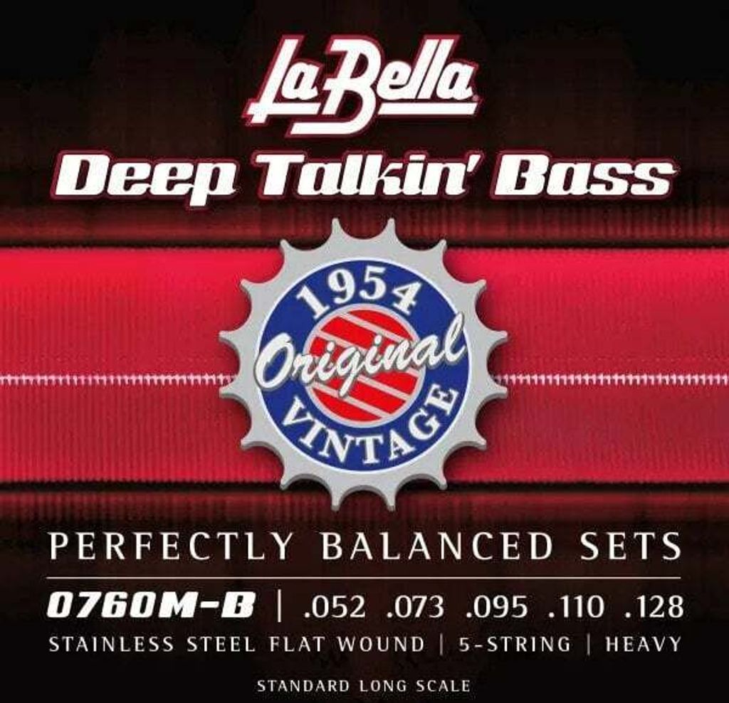 La Bella 0760M-B Saiten für 5-saitigen E-Bass, Saiten für 5-Saiter E-Bass