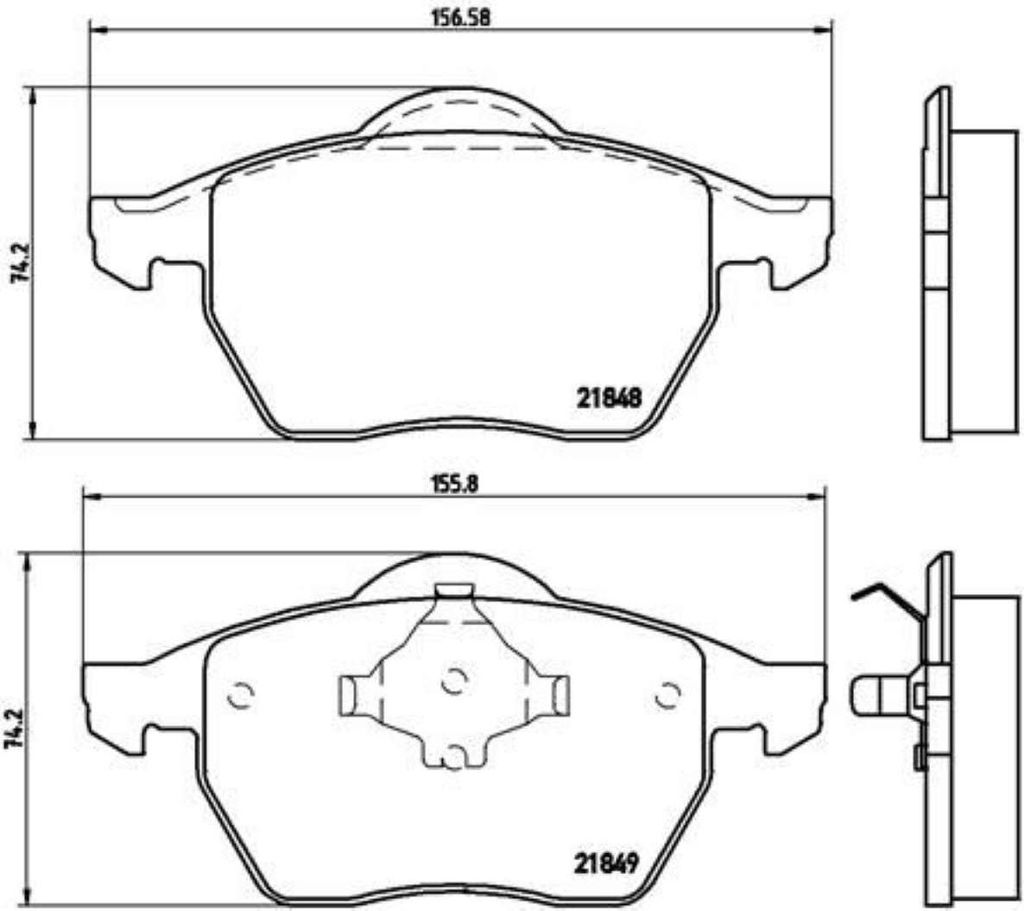 Brembo Bremsbelagsatz, Scheibenbremse Vorderachse P 85 039
