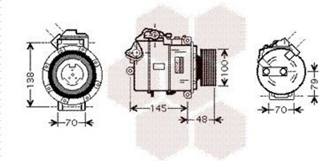 VAN WEZEL 0600K328 Klimaanlage Klimakompressor für BMW 3 Touring (E91) 3 Limousine (E90) 3 Coupe (E92) 3 Cabrio (E93)