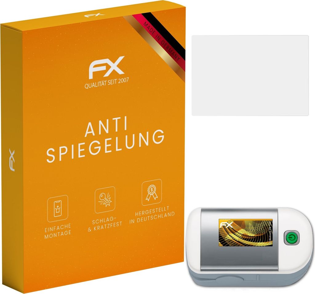 atFoliX FX-Antireflex 2x Schutzfolie kompatibel mit Medisana PM 100 Displayfolie