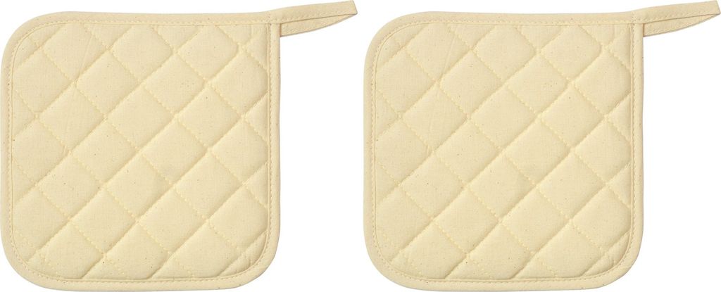 EDUPLAY 230-036 Kinder Topflappen zum selbst Gestalten aus 100% Baumwolle, 17,5x17,5 cm, natur (2er Pack)