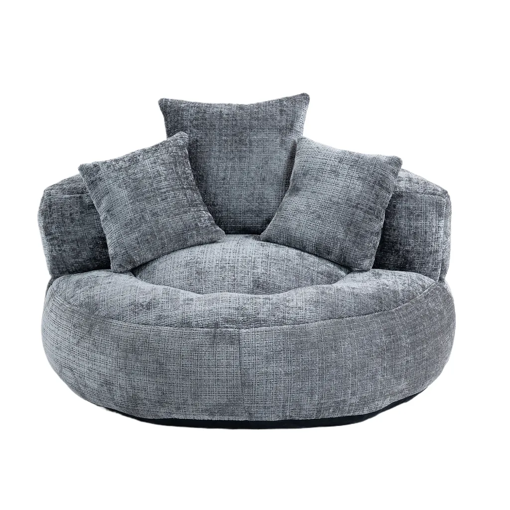 Chaise Longue de Lecture avec Pouf et 3 Coussins pour Chambre