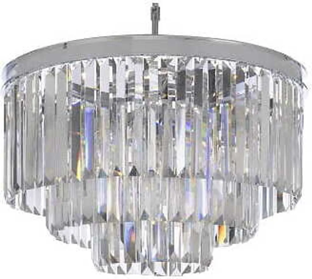 Lustre en cristal Hereford Chrome 50cm pour éclairer salle à manger