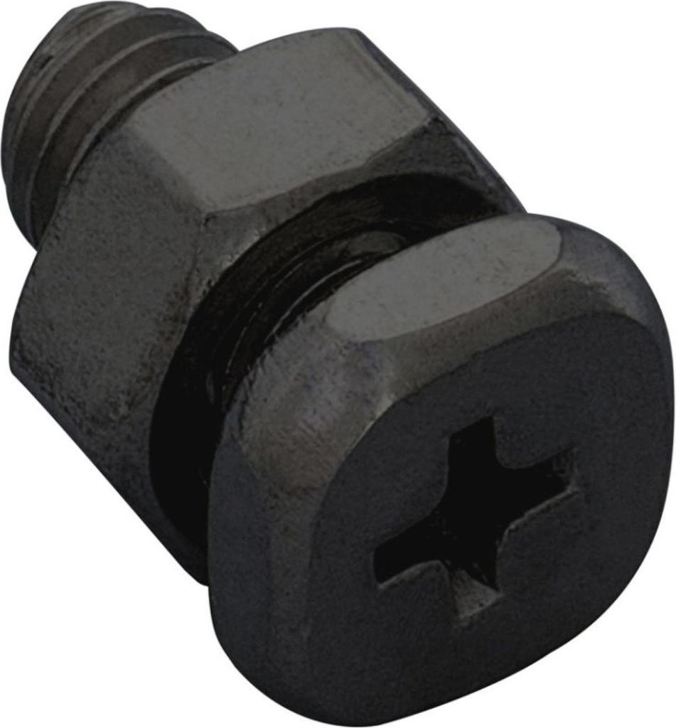 Vitavia Schrauben- und Mutternsatz schwarz pulverbeschichtet Stahl, quadratisch