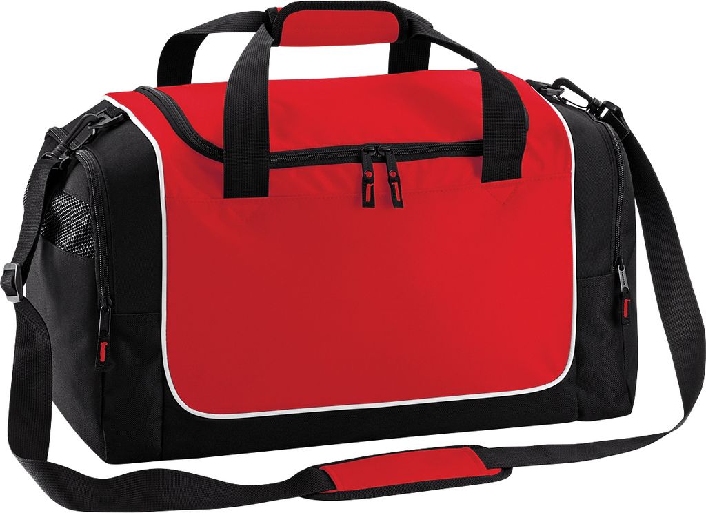 Quadra Teamwear Locker Sporttasche, 30 l (2 Stück/Packung) BC4443 (Einheitsgröße) (Rot/Schwarz/Weiß)