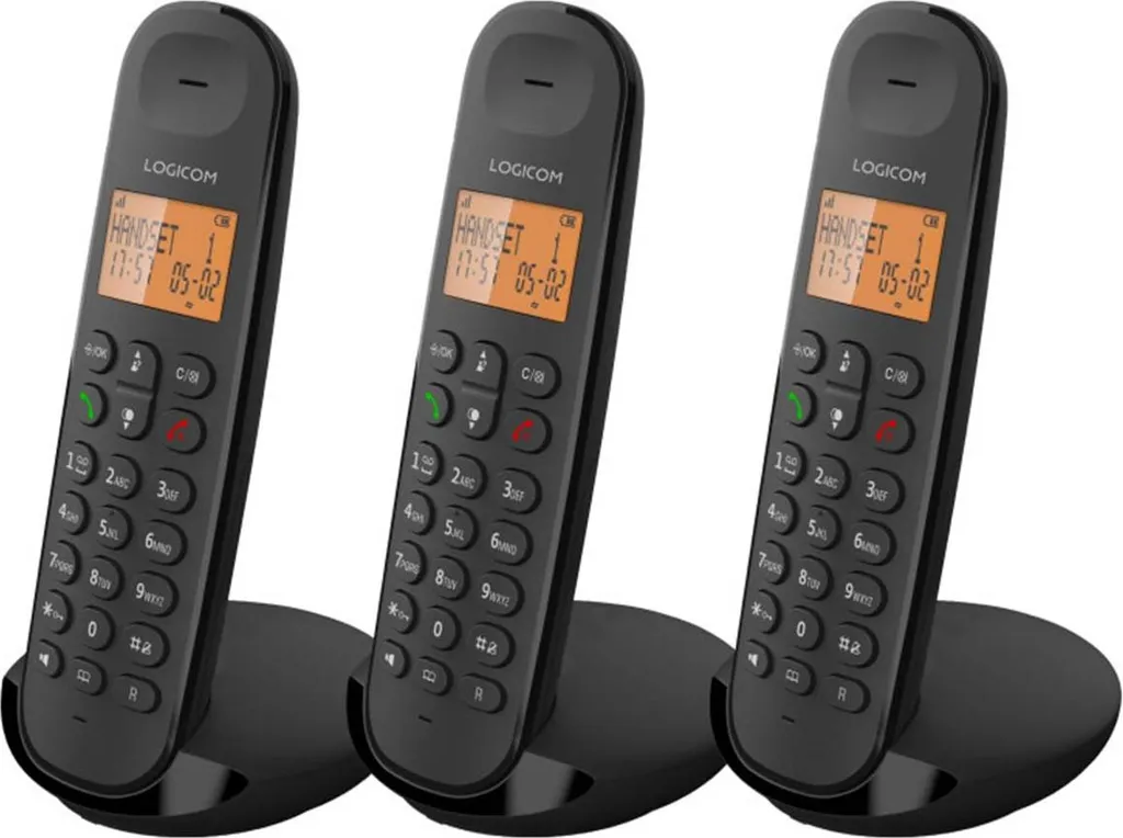 Téléphone résidentiel Logicom Iloa 350 Trio sans fil 3 combinés noir