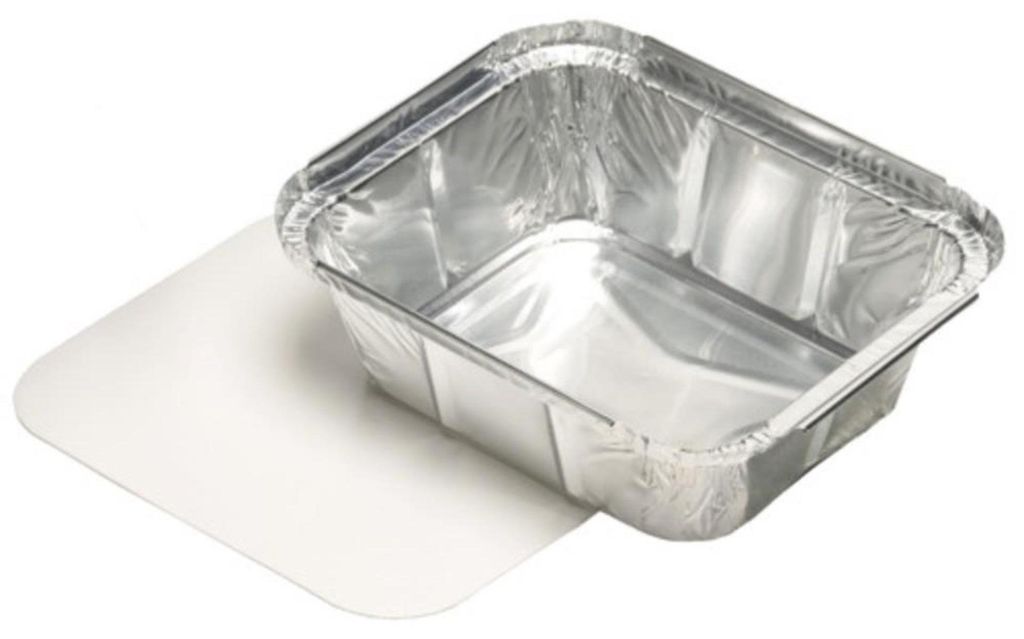 STARPAK Aluminium Schale eckig mit Deckel 500 ml 141 x 116 Produktbild 