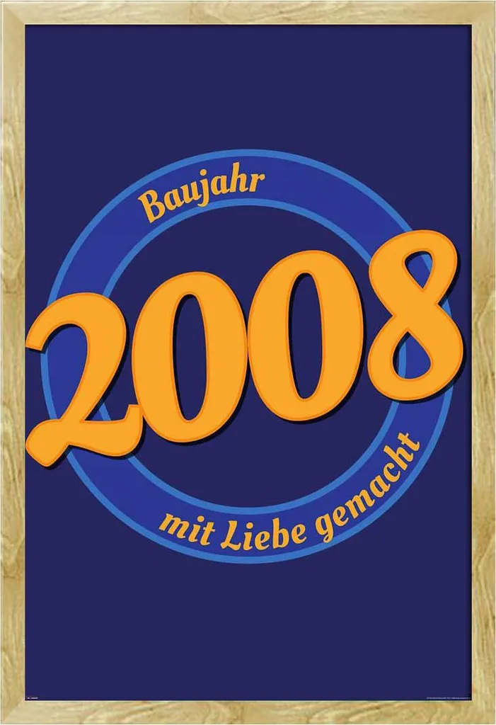 Poster 2008 Shinsuke Cornice Maxi Faggio e Acrilico - Decorazione Casa