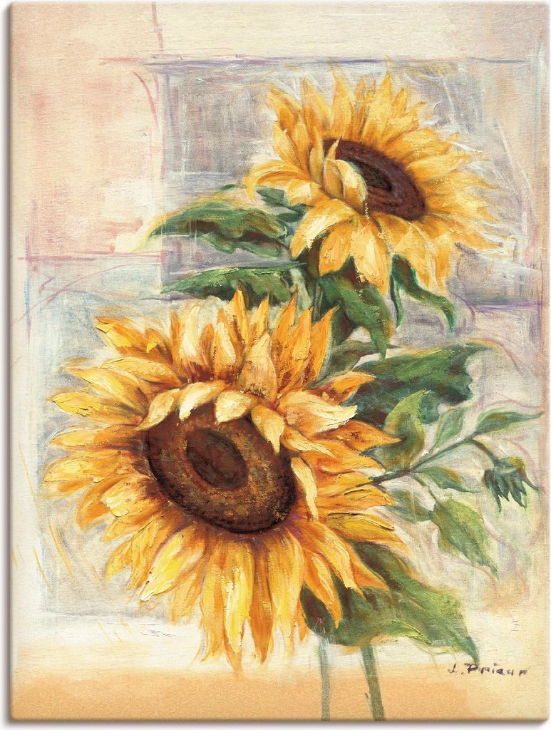 ARTland Leinwandbild Sonnenblumen II Größe: 90x120 cm