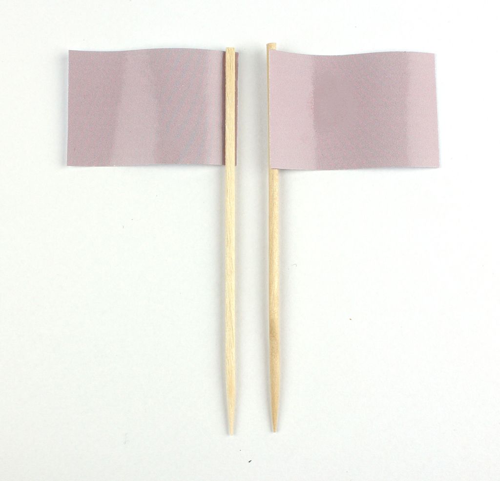Party-Picker Flagge Uni Altrosa Papierfähnchen in Produktbild 