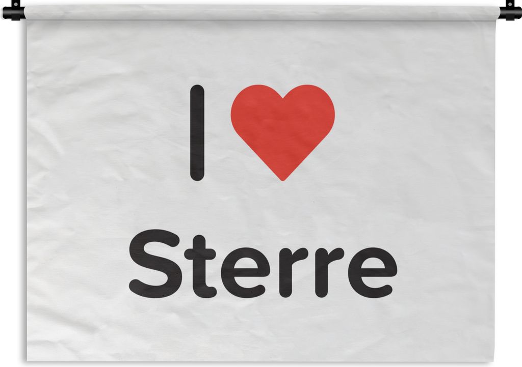 MuchoWow® Wandteppich Wandbehang Ich liebe - Sterre - Produktbild 