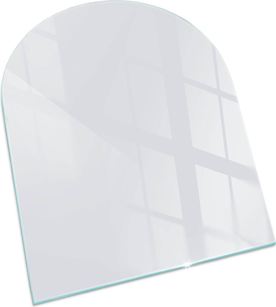 Farbe Hellgrau – Glasbodenplatte für – Kaminofen – Kaminplatte Glas – Schutzglas – Funkenschutzplatte –Glasbodenplatte Feuerfeste – ...