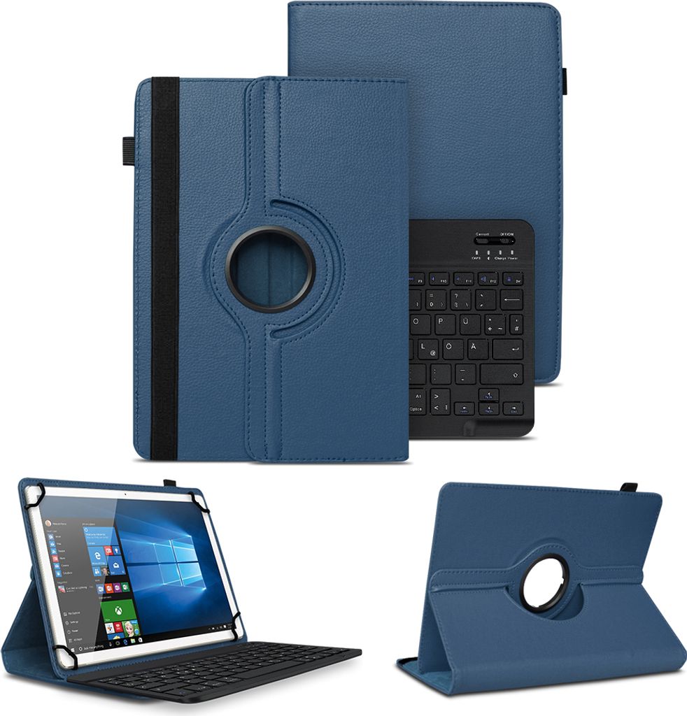 Schutzhülle für PEAQ PET 10980-F628E Bluetooth Hülle Tasche Drehbar TastaturFarben:Blau