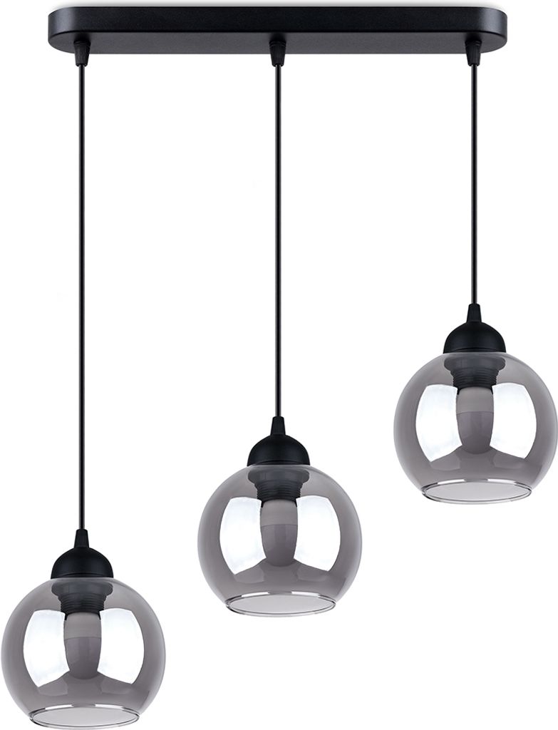 Hängeleuchte ALINO 3 schwarz 3xE27 15W Stahl 117x15x45cm Sollux Lighting