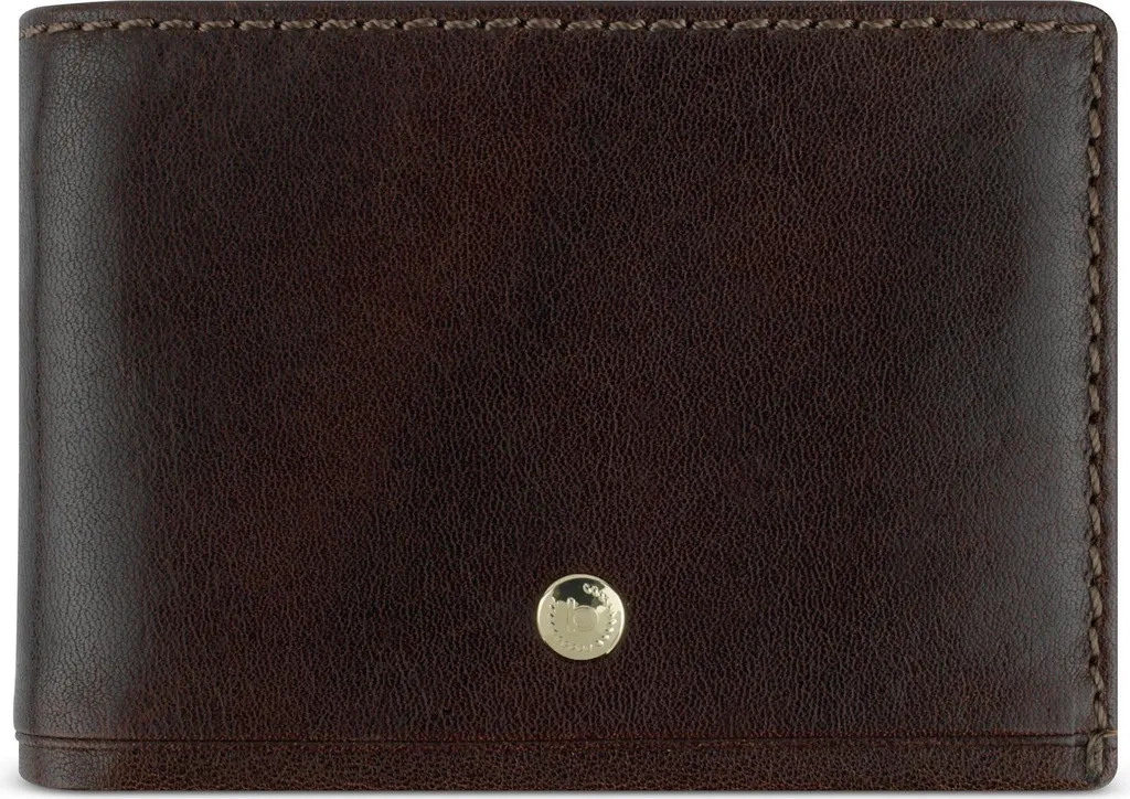 bugatti Neaples Mini Wallet Brown - Porte-monnaie en cuir marron foncé
