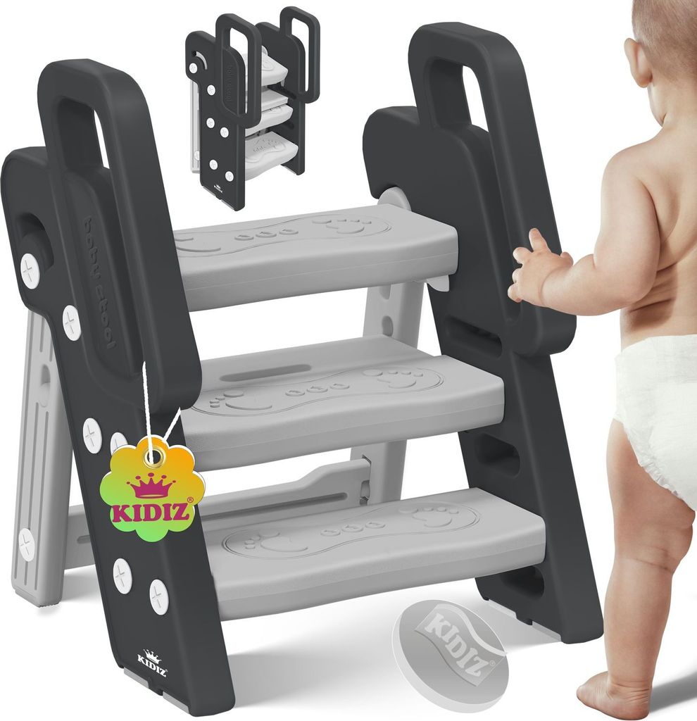 KIDIZ® Tritthocker für Kinder Trittleiter Klappbar mit 3 Produktbild 