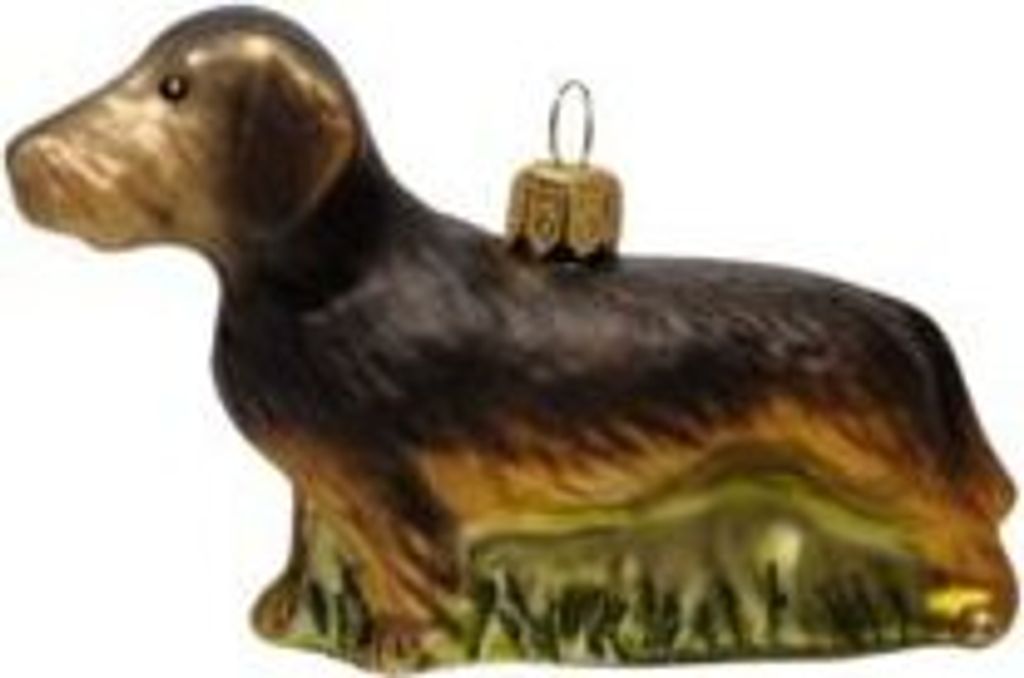 Langhaardackel Glasornament - Hanco Vienna