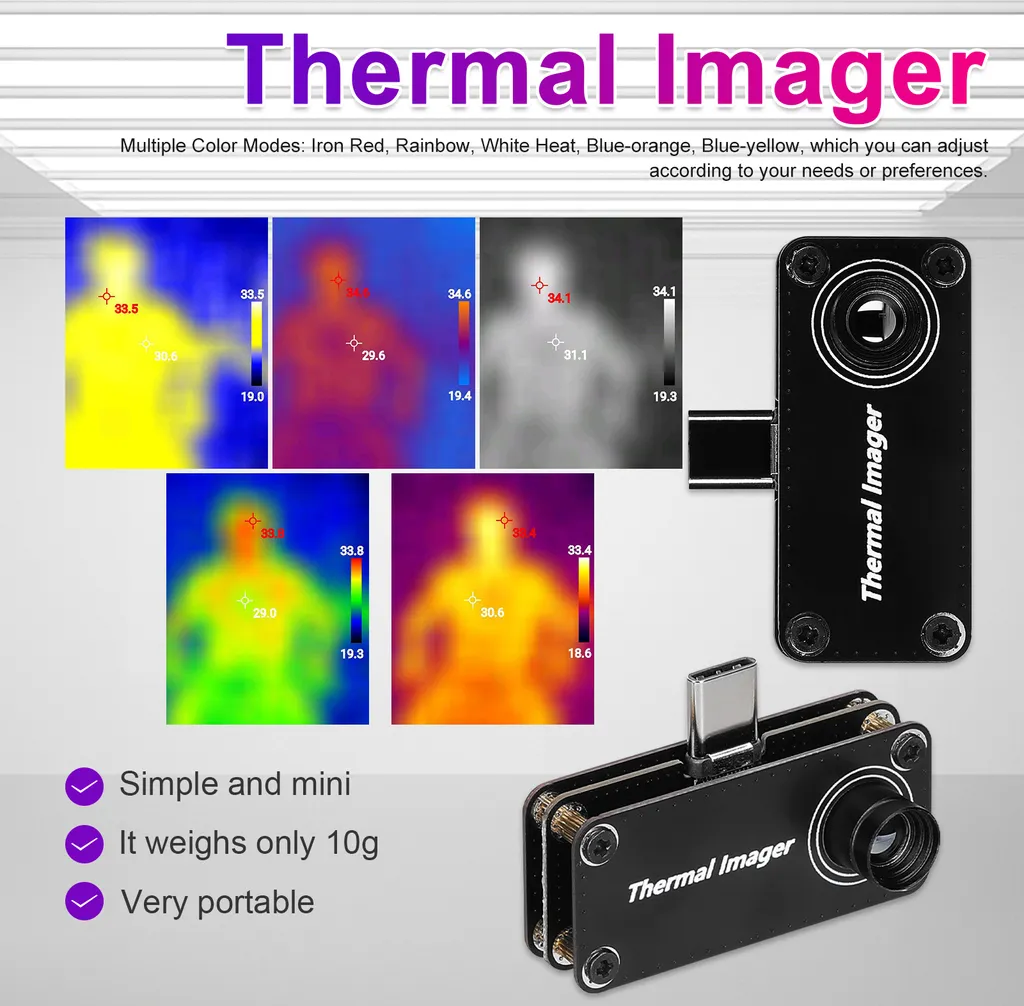 Imagerie Thermique Infrarouge Mobile Android Type-C 32x32 avec Mode OTG - 6