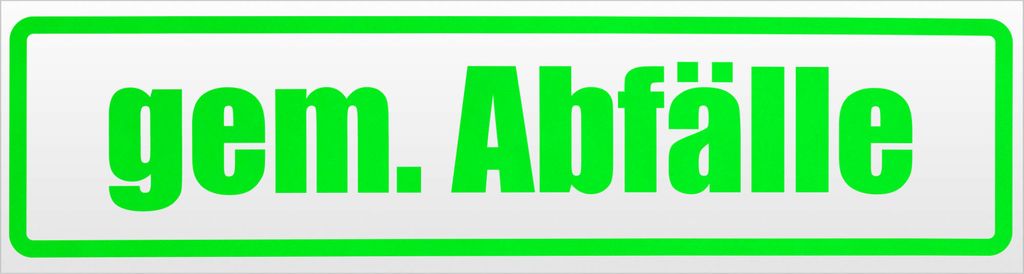 Kiwistar gem. Abfälle Magnetschild Schild magnetisch - 30cm Neongrün - Magnetfolie für Auto PKW Kfz