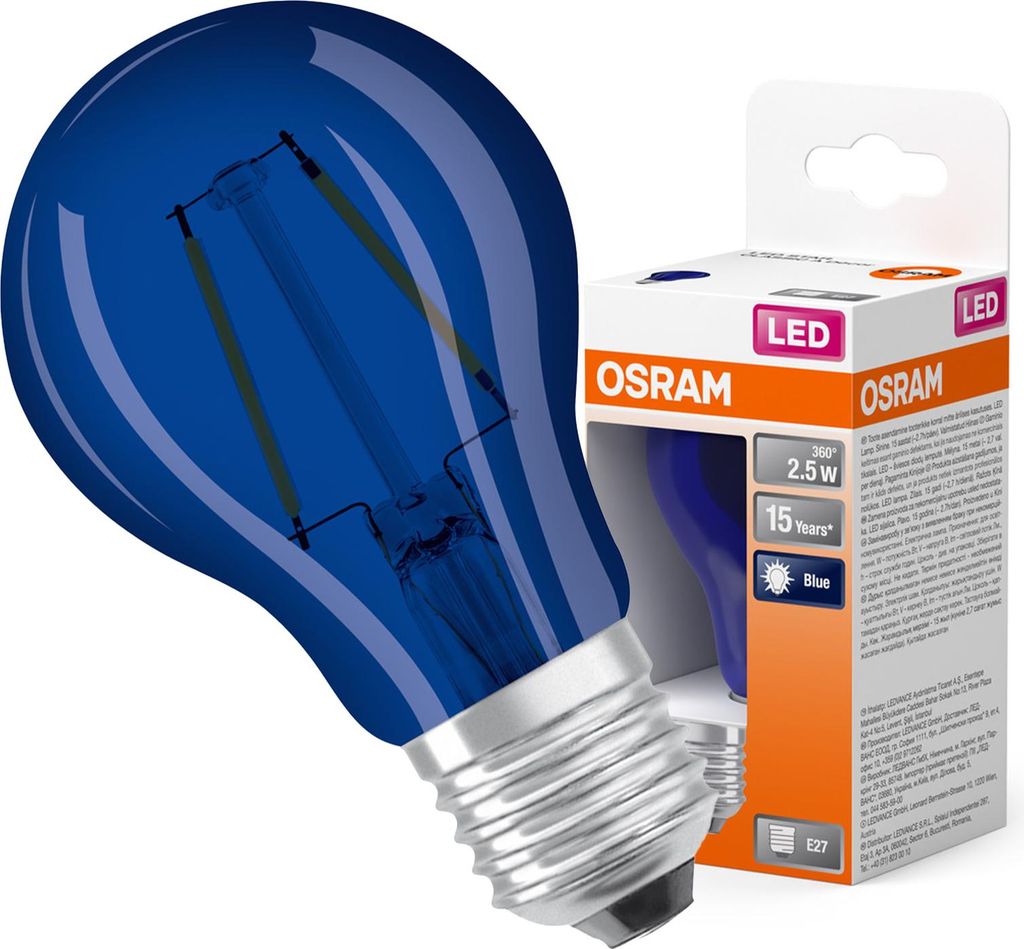 Osram STAR Lampadina LED Blu 9000 K 2,5 W E27 G Immagine del prodotto 