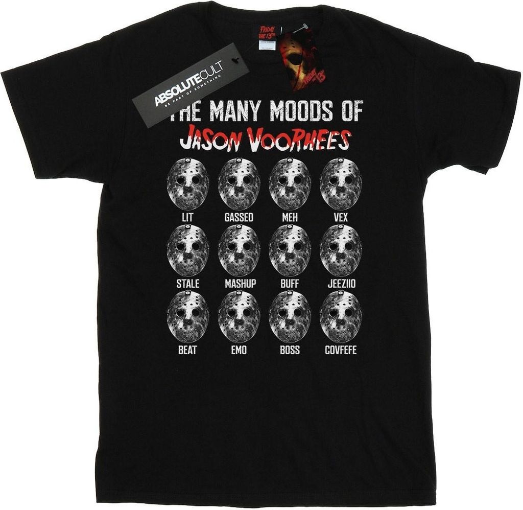 Friday 13th - "The Many Moods Of Jason Voorhees" T-Shirt für Herren BI25321 (XXL) (Schwarz)